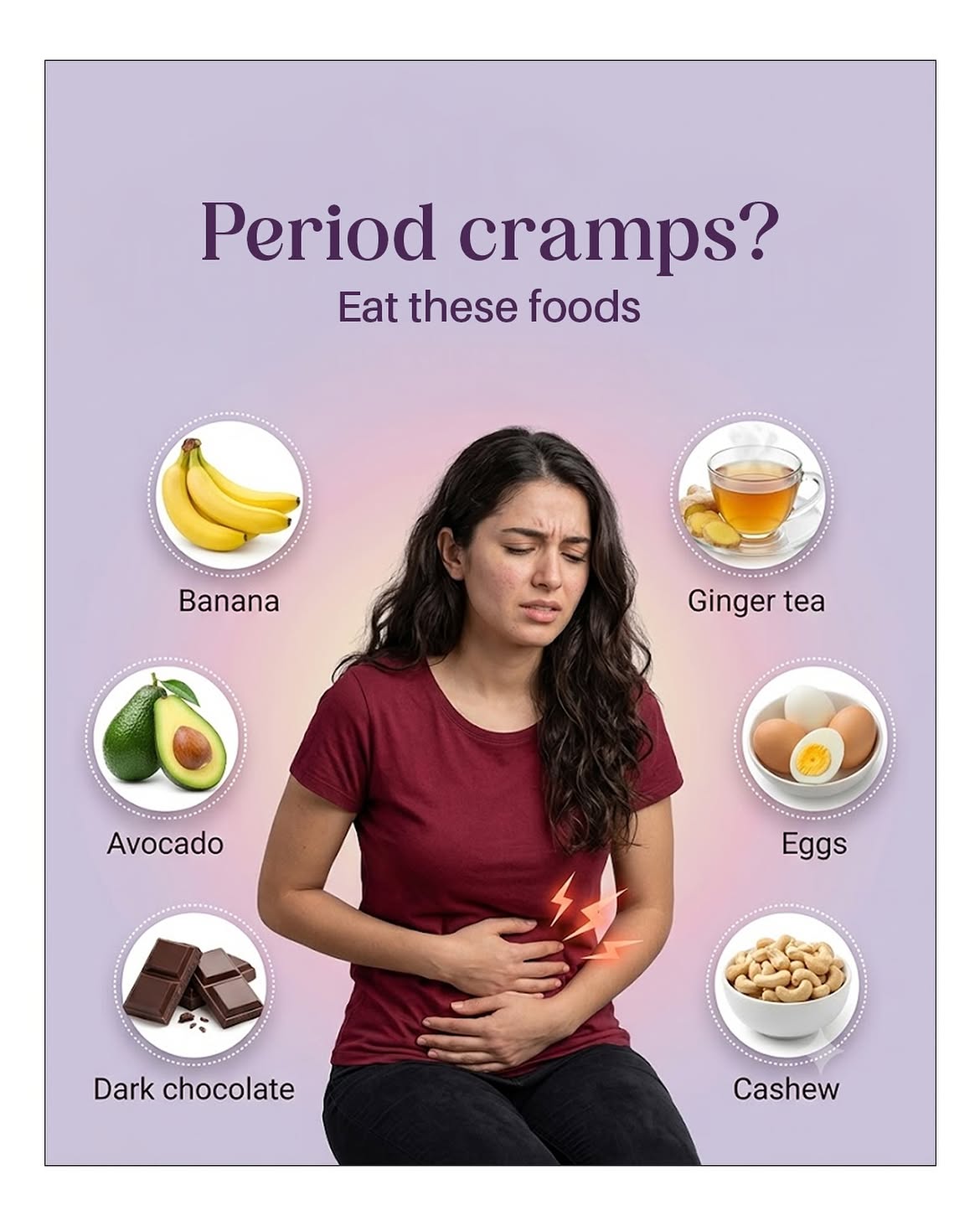 Period cramps eat these foods